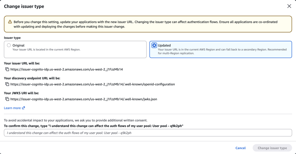 Cognito Multi-Region replication - configure multi region OIDC 2